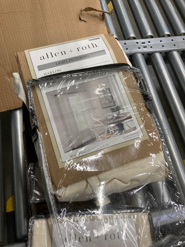 Photo 2 of allen + roth 84-in Ivory Light Filtering Tie Top Single Curtain Panel
Item #4140908 |

Model #HI84-908