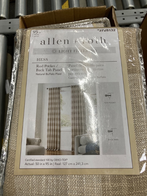 Photo 3 of allen + roth 84-in Sea Green Light Filtering Tie Top Single Curtain Panel
Item #4140912 |

