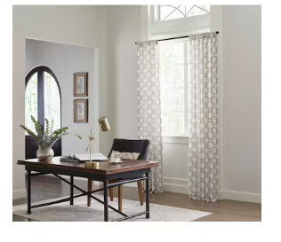 Photo 1 of allen + roth 95-in Grey Light Filtering Back Tab Single Curtain Panel
Item #3728100 |

Model #3728100