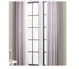 Photo 1 of allen + roth 84-in Natural Light Filtering Back Tab Single Curtain Panel