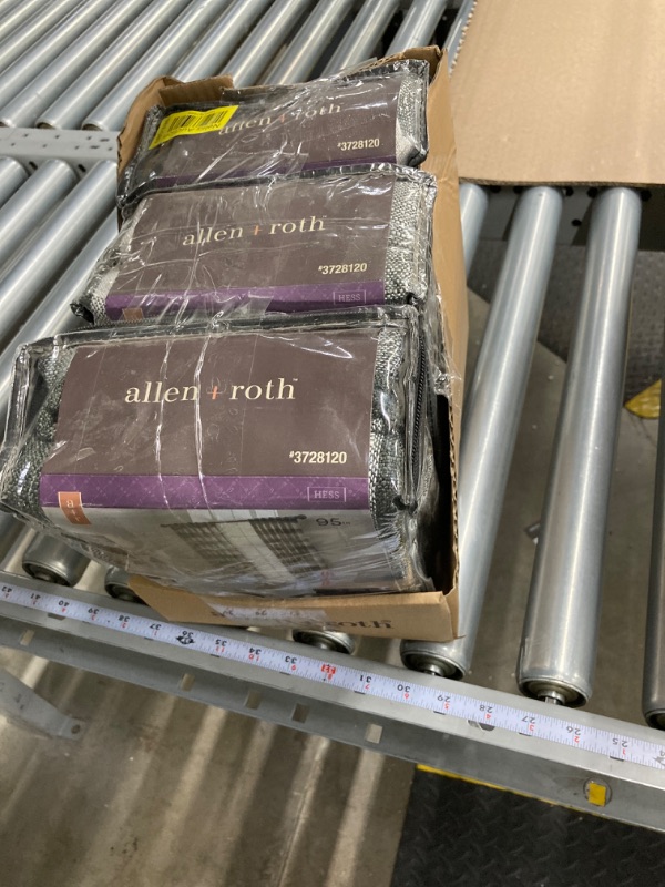 Photo 1 of allen + roth 84-in Grey Light Filtering Grommet Single Curtain Panel