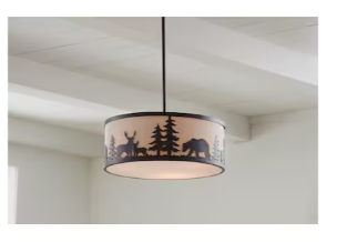 Photo 1 of allen + roth Hendersonville 3-Light Bronze Rustic Drum Hanging Pendant Light
Item #5055246 |

Model #PL20-3BRZ
