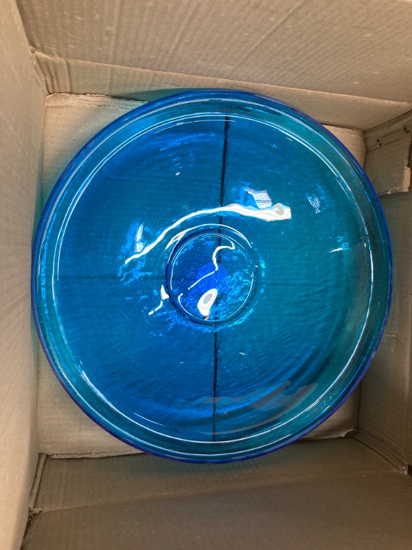 Photo 1 of Achla Designs Crackle Glass Bowl, 14-in, Teal