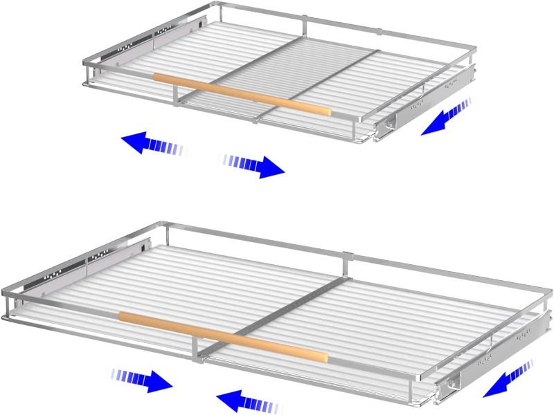 Photo 1 of Pull Out Drawer Cabinet Organizer, Expandable Slide Out Storage Shelves for Cabinets, Under Sink and Wardrobe, Opening Size Required 16.3"~26.3", 