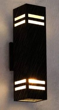 Photo 1 of 
13 in. Black Aluminum Outdoor Hardwired Wall Lantern Cylinder Sconce with No Bulbs Included