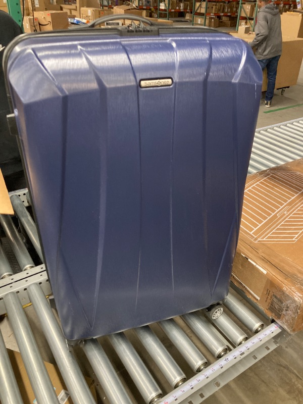 Photo 2 of Samsonite Centric 2 Hardside Expandable Luggage with Spinners, True Navy, Checked-Large 28-Inch