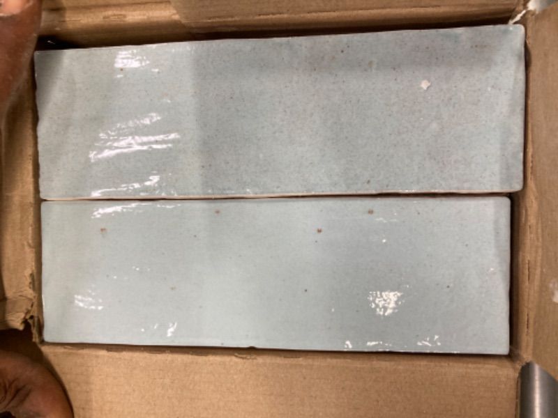 Photo 1 of *** Bundle Pack *** Kingston Sky Blue 3 in. x 8 in. Glazed Ceramic Wall Tile (5.38 sq. ft./case) ( 5 pack ) 