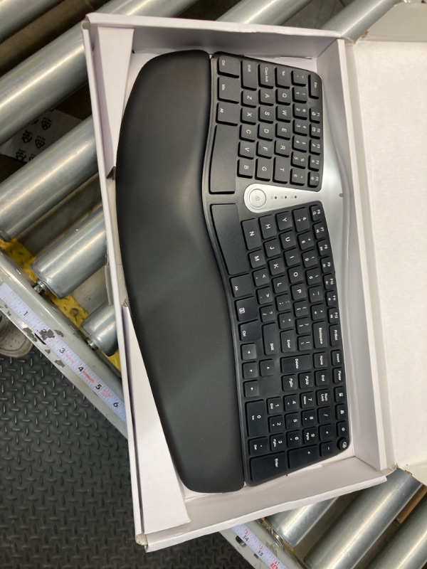 Photo 2 of Nulea RT04 Wireless Ergonomic Keyboard, 2.4G Split Keyboard with Cushioned Wrist and Palm Support, Arched Keyboard Design for Natural Typing, Compatible with Windows/Mac