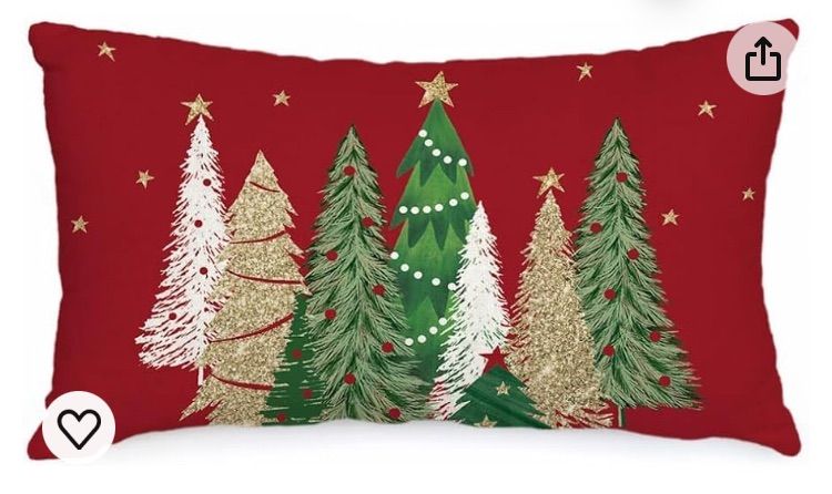 Photo 1 of *** Bundle *** AACORS Christmas Pillow Cover 12X20 Inch Colorful Christmas Tree Stars Decoration Holiday Farmhouse Winter Pillow Case for Sofa Couch Decor?Red?( 3 pack )