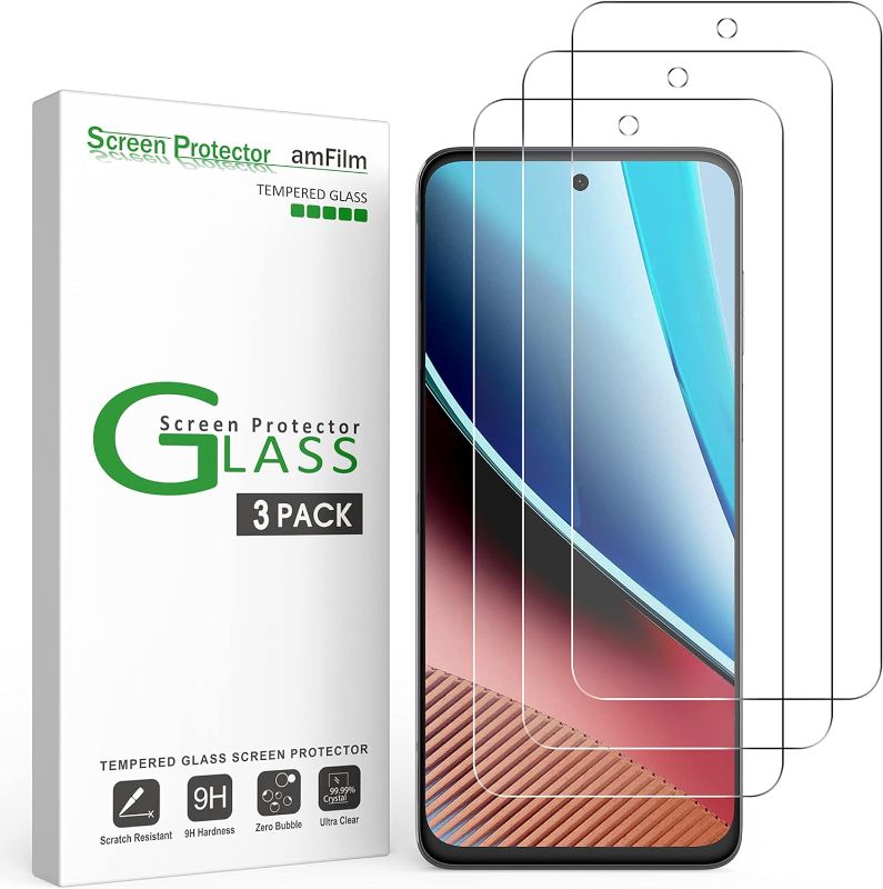 Photo 1 of *** Bundle *** amFiIm 3 pack Tempered Glass Screen Protector for Motorola Moto G Stylus 4G 5G 2023 with Easy Installation Handles, HD Clear, Anti-Scratch Bubble-Free ( 6 pack ) 