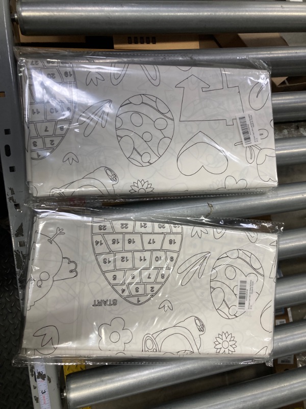 Photo 1 of *** Bundle *** 2PCS Easter Giant Coloring Poster/Tablecloth - Bunny Egg Chick Crafts for Kids - 108 x 54 Inches Jumbo Paper Coloring Table cover Kids Gifts Activities Toys Party Classroom Easter Spring Decorations ( 2 pack )