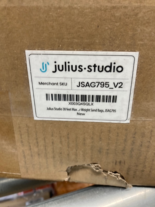 Photo 2 of Julius Studio 30 feet Max Crossbar, 250° Rotatable Angle, Triple Wide Telescopic Backdrop Stands, Background Support System with 10 Spring Clamps and 4 Counter Weight Sand Bags, JSAG795 30 ft. Wide