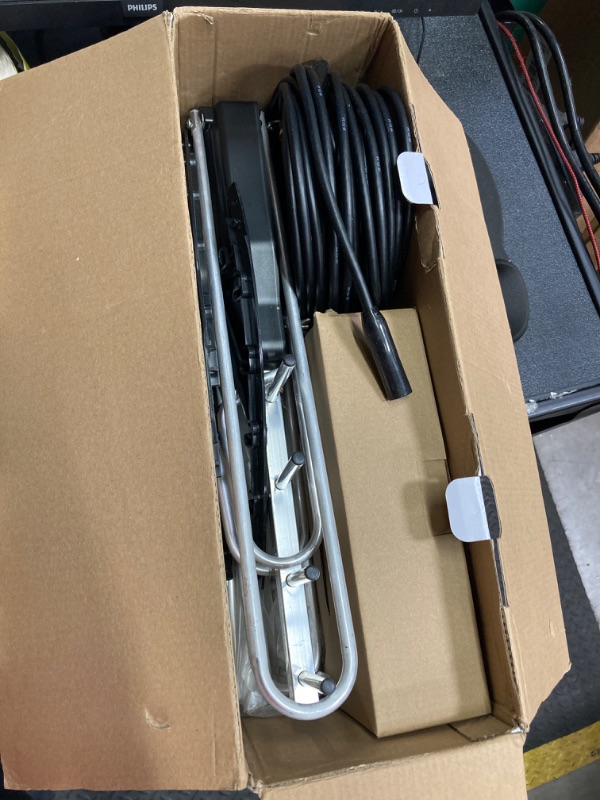 Photo 1 of PIBIDI Digital HD TV Antenna, Amplified Attic/Outdoor Antenna, 360 Degree Rotation Wireless Remote, 4K 1080P VHF UHF, Mounting Pole Included, 200 Miles Range