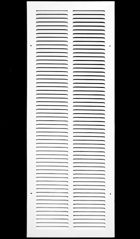 Photo 1 of 12"w X 30"h Steel Return Air Grilles - Sidewall and Ceiling - HVAC Duct Cover - White [Outer Dimensions: 13.75"w X 31.75"h] 12 X 30 White