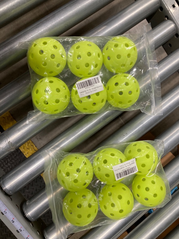 Photo 2 of *** Bundle *** JINJIAN Pickleball Balls Set, USAPA Approved 40 Holes Performance Pickleballs, Specifical Designed for Courts Play, High-Vis Optic Green Pickleballs - Excellent Bounce & Straight Flight (6 Pack) ( 2 pack )