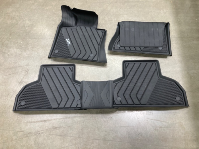 Photo 2 of 3W Floor Mats Compatible for BMW X5 (F15) 2014-2018 / BMW X6 (F16) 2015-2019 Custom Fit Floor Liner for BMW X5 X6 1st & 2nd Row Full-Set Car Mats, Black 2014-2018 Floor Mats