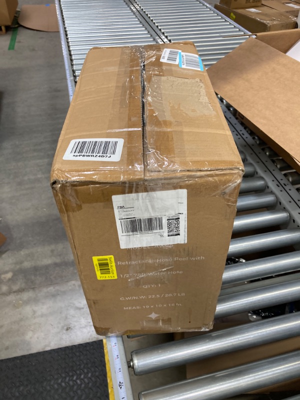 Photo 1 of Giraffe Wall Mounted Hose Reel Retractable, 1/2" 78ft Heavy Duty Garden Hose Reel with 9 Pattern Hose Nozzle, Any Length Lock/Automatic Rewind/180° Swivel Bracket