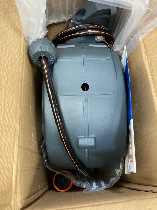 Photo 1 of Giraffe Wall Mounted Hose Reel Retractable, 1/2" 78ft Heavy Duty Garden Hose Reel with 9 Pattern Hose Nozzle, Any Length Lock/Automatic Rewind/180° Swivel Bracket