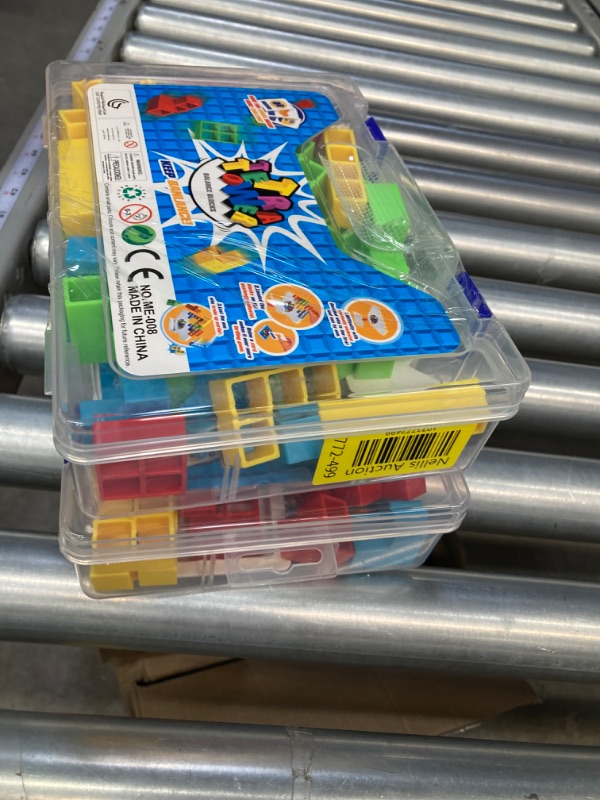 Photo 1 of 48 PCS Tetra Tower Game for Adult & Kids, Stack Attack Games for Family Travel Party, Tetra Tower Balancing Stacking Blocks Board Games for 2+ Players 48 PCS+Storage Box