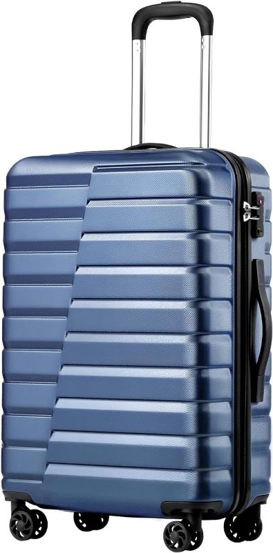 Photo 1 of Coolife Luggage Suitcase Carry on Hardside PC+ABS Spinner TSA Lock Telescopic Handle, 28 IN, BLUE