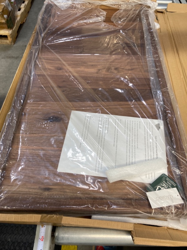 Photo 1 of MAGIGO 40 x 20 Inches Extra Large Extra Long Rectangle Black Walnut Wood Ottoman Tray, Serve Tea, Coffee Classic Wooden Decorative Walnut Serving Tray 40x20 Inch