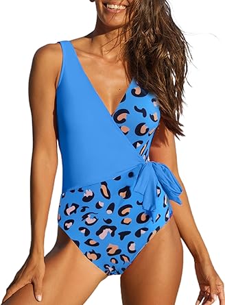 Photo 1 of ***(SLIGHTLY DIFFERENT)***
Hilinker Women's Tie Bow One Piece Swimsuit Deep V Neck Tummy Control Bathing Suit