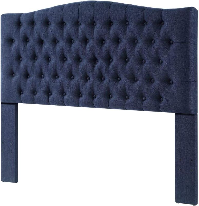 Photo 1 of ***(SLIGHTLY DIFFERENT)***
24KF Linen Upholstered Tufted Button Queen Headboard and Comfortable Fashional padded Queen/Full Size headboard- 