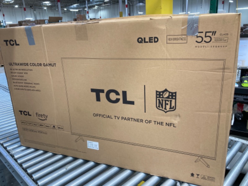 Photo 3 of ***FOR PARTS, SCREEN IS CRACKED*** TCL 55-Inch Q65 QLED 4K UHD Smart TV with Google TV (55Q651G, 2024 Model) Dolby Vision, Dolby Atmos, HDR Pro+, Game Accelerator Enhanced Gaming, Voice Remote, Works with Alexa, Streaming Television