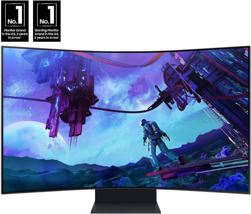 Photo 1 of ***(FACTORY SEALED)***
SAMSUNG 55" Odyssey Ark 2nd Gen 4K UHD 1000R Curved Gaming Monitor, 165Hz, 1ms, 4 Input Multi View, Quantum Mini-LED, AMD FreeSync Premium Pro, HDR 10+, Height Adjustable Screen, LS55CG970NNXGO, 2023