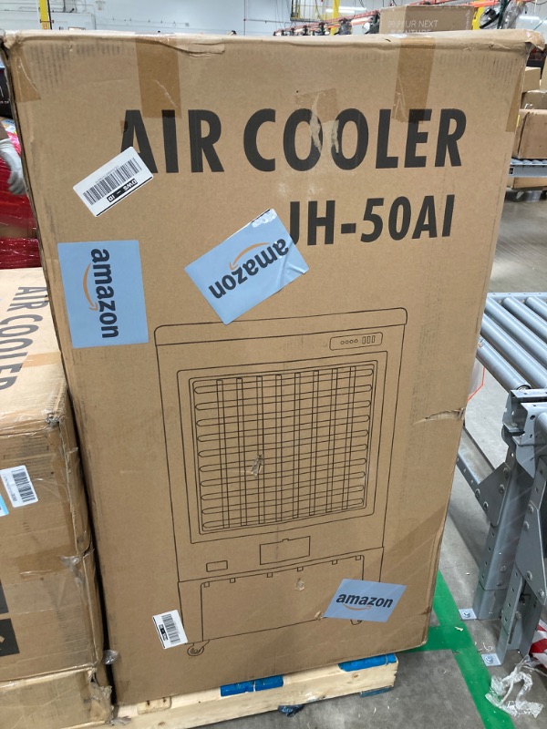 Photo 2 of ***(FACTORY SEALED)***
41" Swamp Cooler, 4800 CFM Evaporative Air Cooler with 10.6 Gallon Water Tank, Portable Outdoor Air Conditioner with 3 Ice Pack, 110° Oscillation, 3 Speed for Garage, Yard, Commercial Use