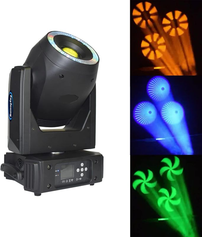 Photo 1 of ***(slightly different)***
Pro LED moving head Spot 150W with gobo indexing mini spot 150W with LED ring for Dance Floor,Stage,Disco,DJ Booth,DJ Facade,Wedding,Light Show (TF-MS150 1pc)