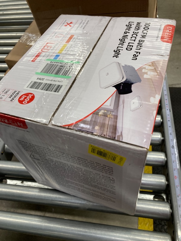 Photo 4 of ***(FACTORY SEALED)***
OREiN Bathroom Exhaust Fan with Light, 100 CFM 1.5 Sones, 25W Bathroom Fan with Light for Home, 1000lm LED Light 3000K/4000K/5000K Selectable & Nightlight, FCC/ETL Listed, Bathroom Fan Light Combo 100CFM 1000lm