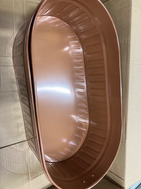 Photo 1 of 5.3Gallons Galvanized Beverage Tub Galvanized Bucket Metal Ice and Drink Bucket with Handles Galvanized Tub for Parties Farmhouse Home Pool Bar(Bronze, 2 Pcs)
