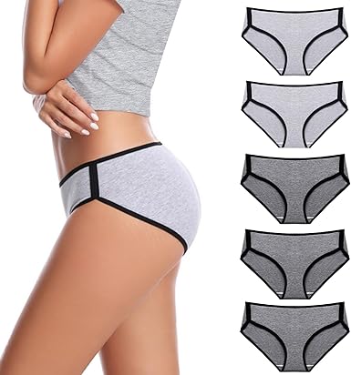 Photo 1 of Cotton Underwear for Women, Cheeky Hipster Panties, Seamless Women's Underwear 5 Pack