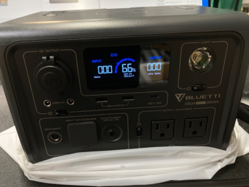 Photo 1 of BLUETTI EB3A Portable Power Station Sleek Black