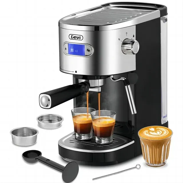 Photo 1 of Gevi Espresso Machines 20 Bar Fast Heating Automatic Coffee Machine with Milk Frother Steam Wand