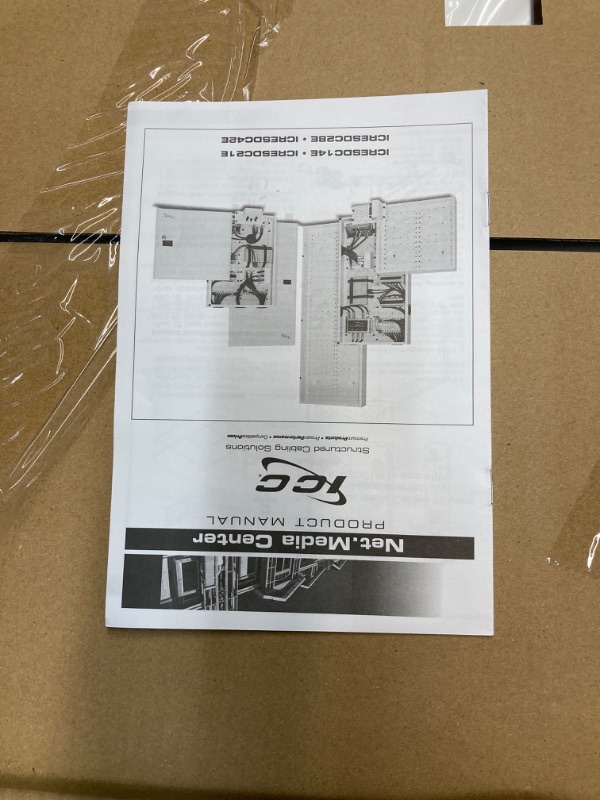 Photo 5 of ICC 28” Metal Structured Wiring Enclosure, Media Enclosure with Voice, Data, and Video Modules with Door, Recessed Wall Box for Distribution of Networking Services, White 28-inch Metal Voice/Data/Video Combo