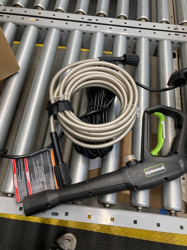 Photo 3 of Greenworks 1600 PSI (1.2 GPM) Electric Pressure Washer (Ultra Compact / Lightweight / 20 FT Hose / 35 FT Power Cord) Great For Cars, Fences, Patios, Driveways https://a.co/d/8M2Vdnq