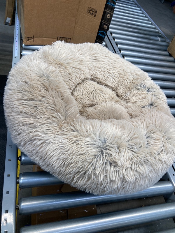 Photo 2 of Best Friends by Sheri The Original Calming Donut Cat and Dog Bed in Shag Fur Taupe, Small 23" https://a.co/d/bspM1SZ