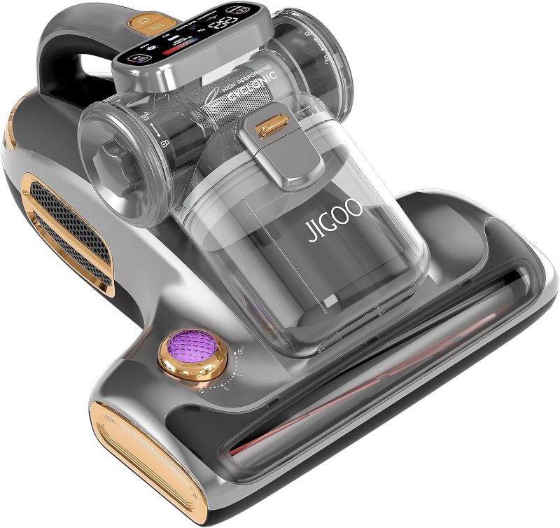 Photo 1 of JIGOO Mattress Vacuum Cleaner: T600 Pro Bed Vacuum Cleaner with UV-Light,700W 15Kpa Vacuum Suction Deep Cleaning Vacuum with Smart Dust Sensor for Sofa/Bed/Fabric Surface(Corded,Grey) https://a.co/d/8JCl7dm
