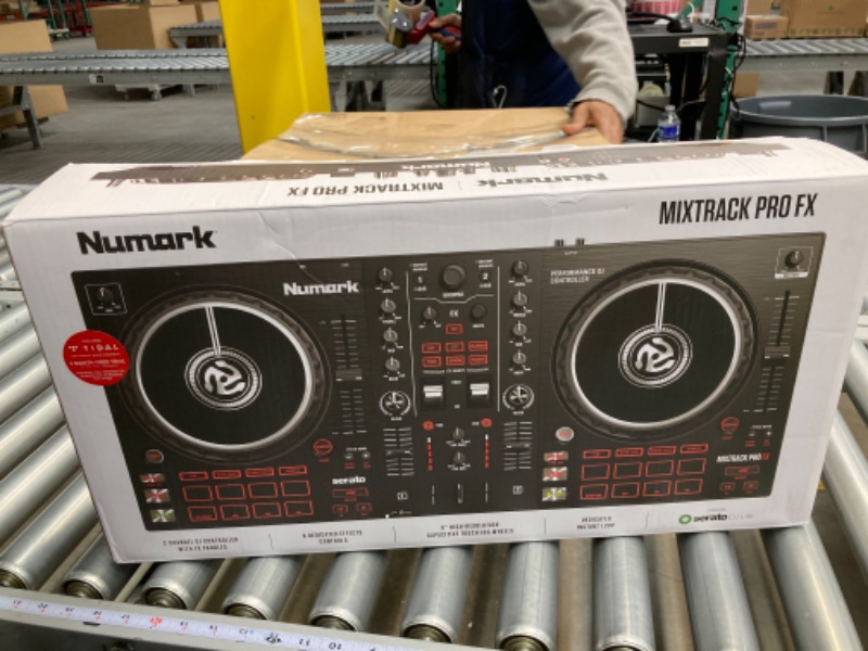 Photo 9 of Numark Mixtrack Platinum FX - DJ Controller For Serato DJ with 4 Deck Control, DJ Mixer, Built-in Audio Interface, Jog Wheel Displays and FX Paddles