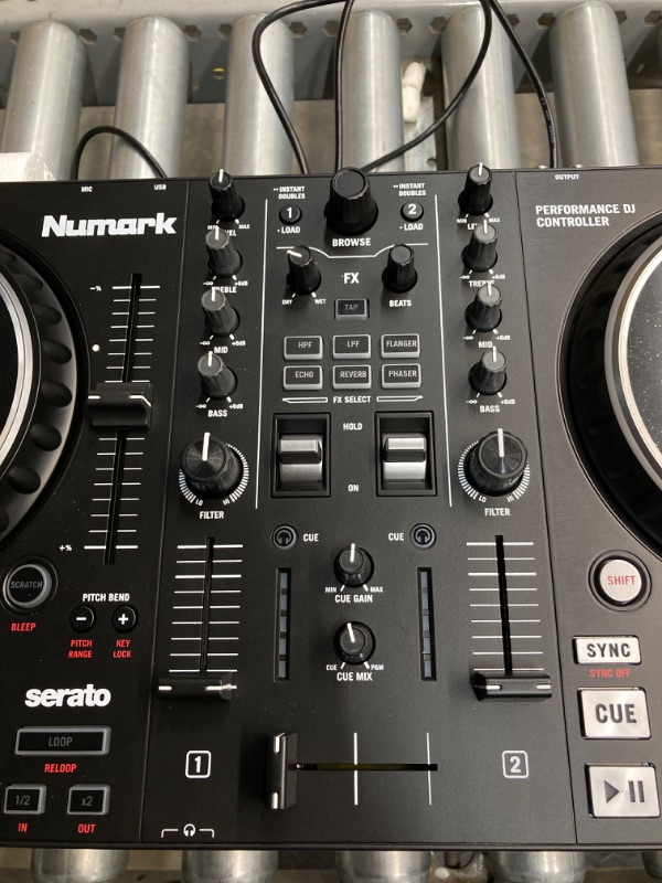 Photo 4 of Numark Mixtrack Platinum FX - DJ Controller For Serato DJ with 4 Deck Control, DJ Mixer, Built-in Audio Interface, Jog Wheel Displays and FX Paddles