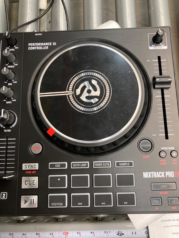 Photo 3 of Numark Mixtrack Platinum FX - DJ Controller For Serato DJ with 4 Deck Control, DJ Mixer, Built-in Audio Interface, Jog Wheel Displays and FX Paddles