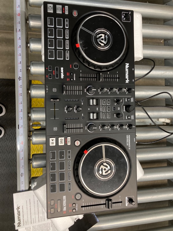 Photo 2 of Numark Mixtrack Platinum FX - DJ Controller For Serato DJ with 4 Deck Control, DJ Mixer, Built-in Audio Interface, Jog Wheel Displays and FX Paddles