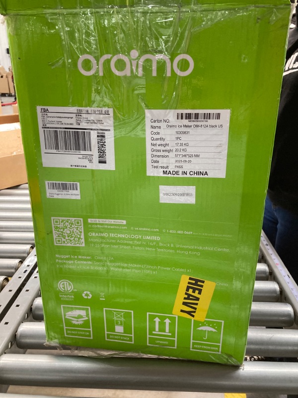 Photo 7 of Oraimo Nugget Ice Maker, Ice Makers Countertop, 33 lbs/Day, Time Preset on LED Display, Self-Cleaning & Auto Water Refill, Sonic Pebble Ice Machine
