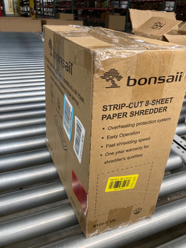 Photo 8 of Bonsaii Paper Shredder for Home Use, 8-Sheet StripCut Home Office Shredder, CD/Credit Card Shredder Machine with Overheat Protection, 3.4 Gallons Wastebasket