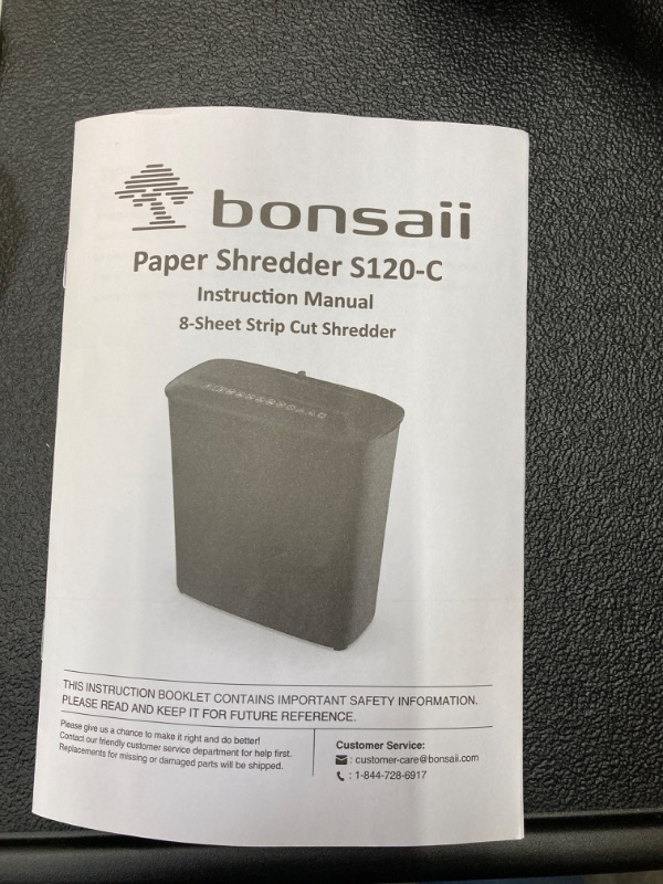 Photo 6 of Bonsaii Paper Shredder for Home Use, 8-Sheet StripCut Home Office Shredder, CD/Credit Card Shredder Machine with Overheat Protection, 3.4 Gallons Wastebasket