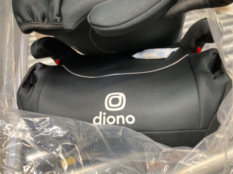 Photo 3 of Diono Solana, No Latch, Pack of 2 Backless Booster Car Seats, Lightweight, Machine Washable Covers, Cup Holders, Charcoal Gray 2021 2-Pack Charcoal Gray