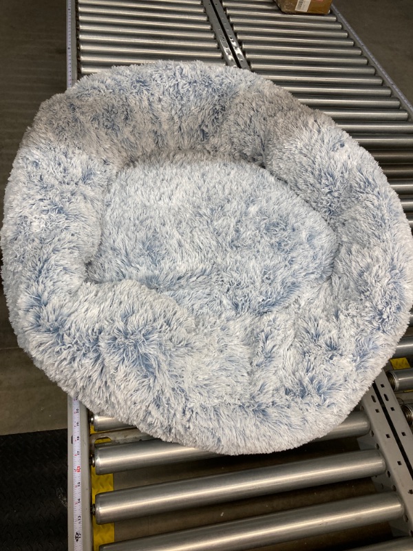 Photo 1 of Best Friends by Sheri The Original Calming Donut Cat and Dog Bed in Shag Fur Denim,Large 