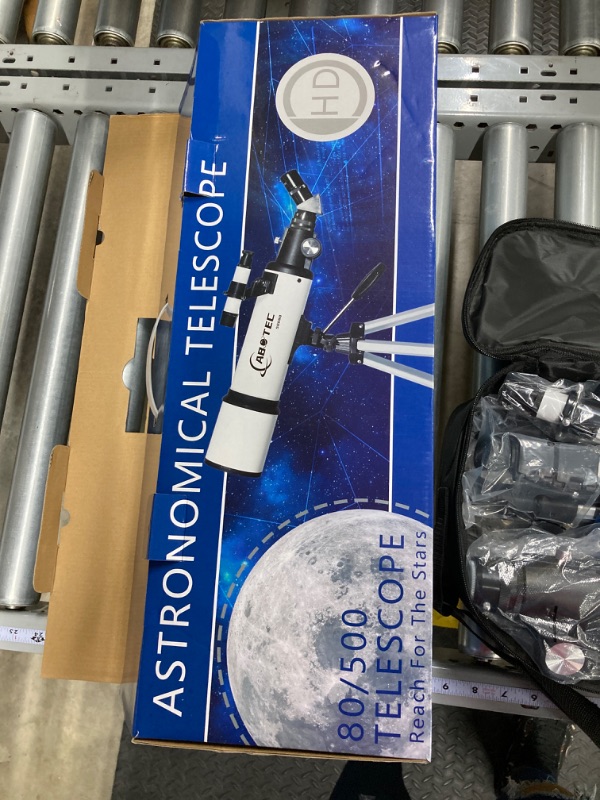 Photo 1 of ABOTEC Telescope, 80mm Aperture Telescopes for Adults Astronomy & Kids & Beginners, Portable 500mm Refracting Telescope (25X-250X) with an Adjustable Tripod, a Bag, a Phone Adapter & a Wireless Remote